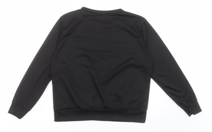 Sara Fashion Womens Black  Polyester Pullover Sweatshirt Size XL  Pullover - Vogue