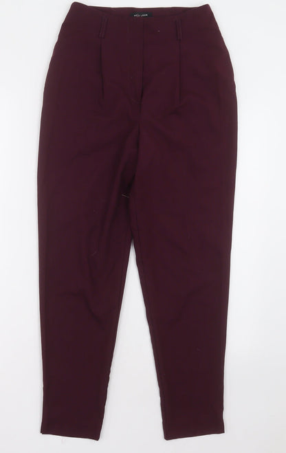 New Look Womens Purple  Polyester Trousers  Size 6 L27 in Regular Hook & Eye
