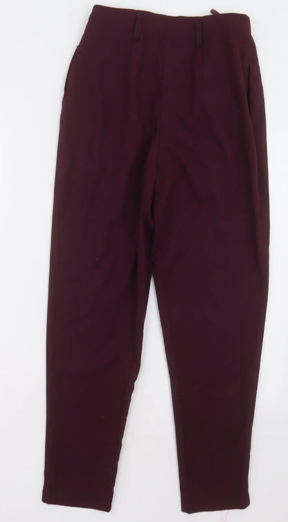 New Look Womens Purple  Polyester Trousers  Size 6 L27 in Regular Hook & Eye