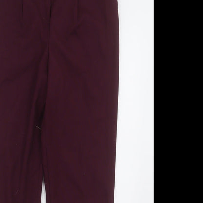 New Look Womens Purple  Polyester Trousers  Size 6 L27 in Regular Hook & Eye