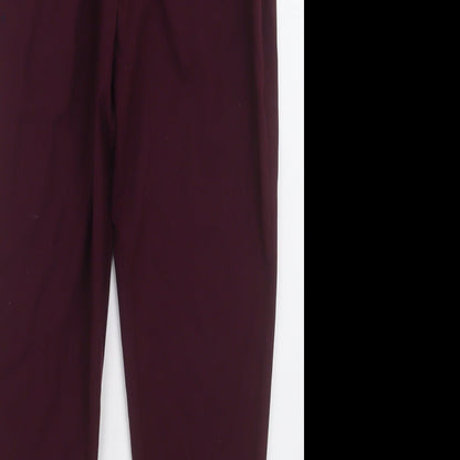 New Look Womens Purple  Polyester Trousers  Size 6 L27 in Regular Hook & Eye