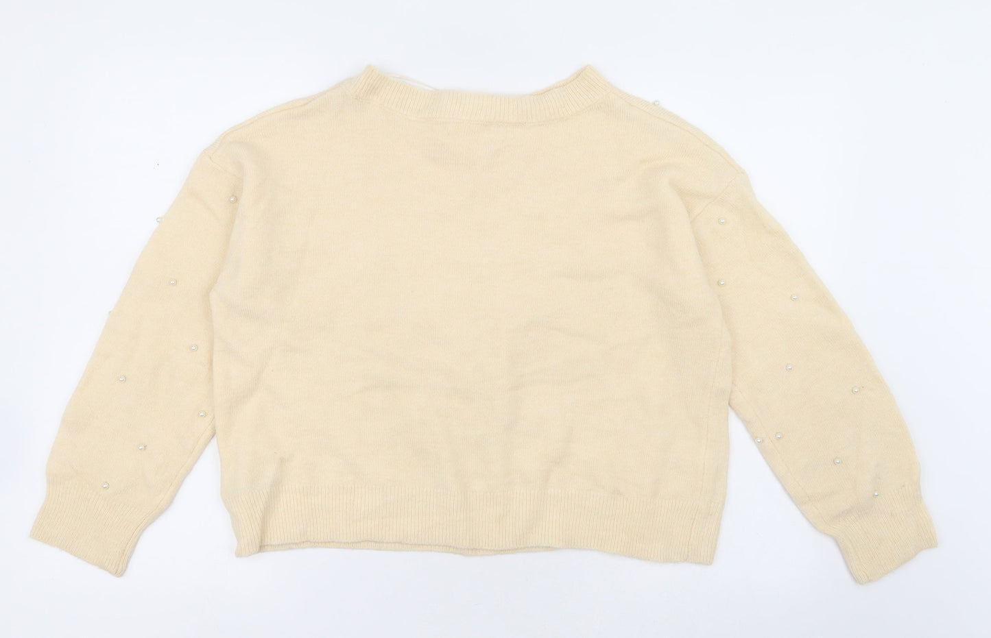 Womens UK Size S h7m Ivory Pullover Jumper