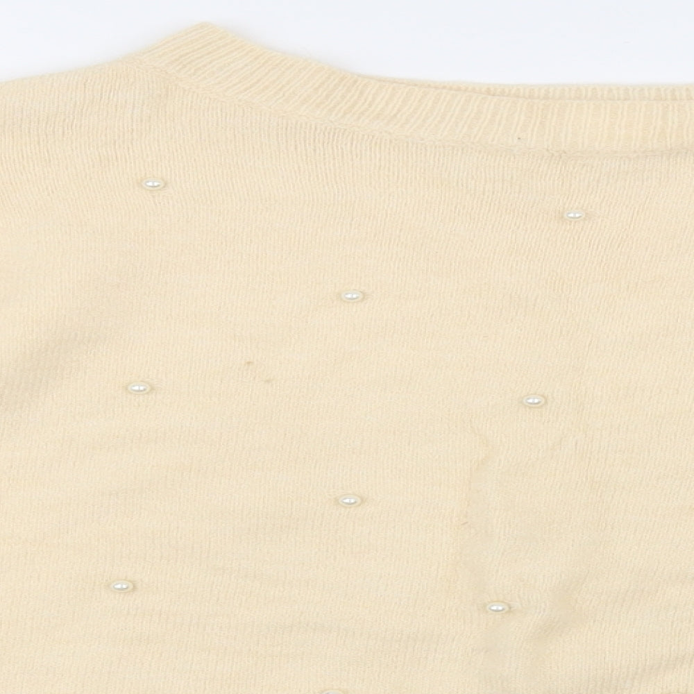 Womens UK Size S h7m Ivory Pullover Jumper