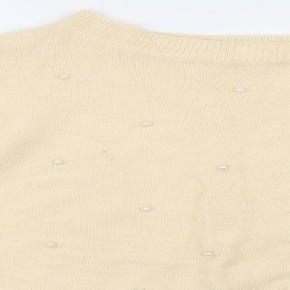 Womens UK Size S h7m Ivory Pullover Jumper