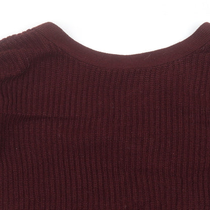 Primark Womens Purple Crew Neck  Acrylic Pullover Jumper Size M