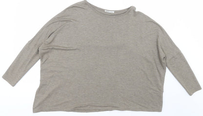 Womens UK Size S Zara Green Basic T-Shirt