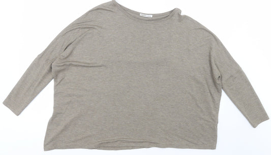 Womens UK Size S Zara Green Basic T-Shirt