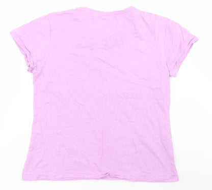 Womens UK Size M Dunnes Stores Purple Basic T-Shirt