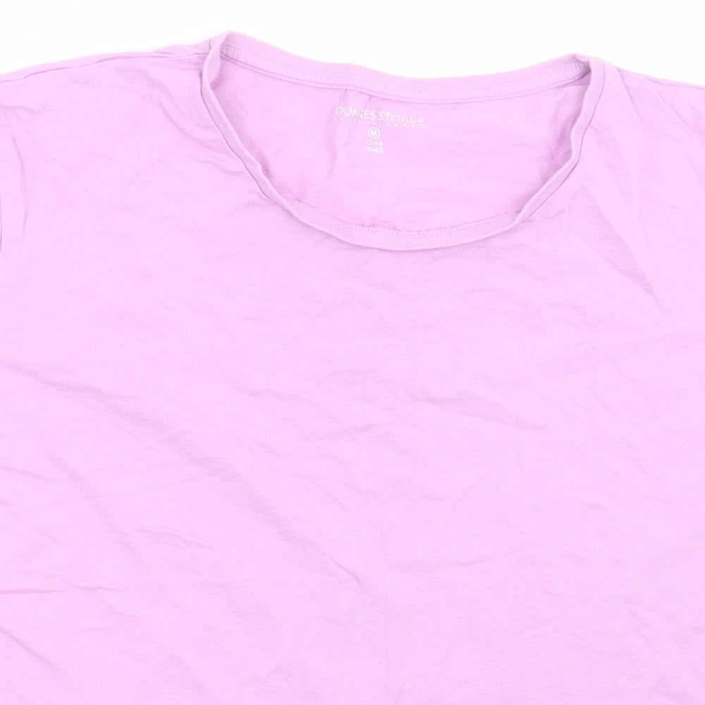 Womens UK Size M Dunnes Stores Purple Basic T-Shirt