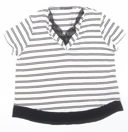 Womens UK Size 14 Marks and Spencer White Basic T-Shirt