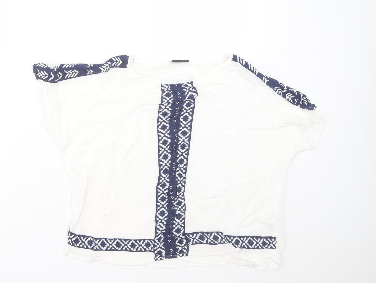 Womens UK Size M VILA White Cropped T-Shirt