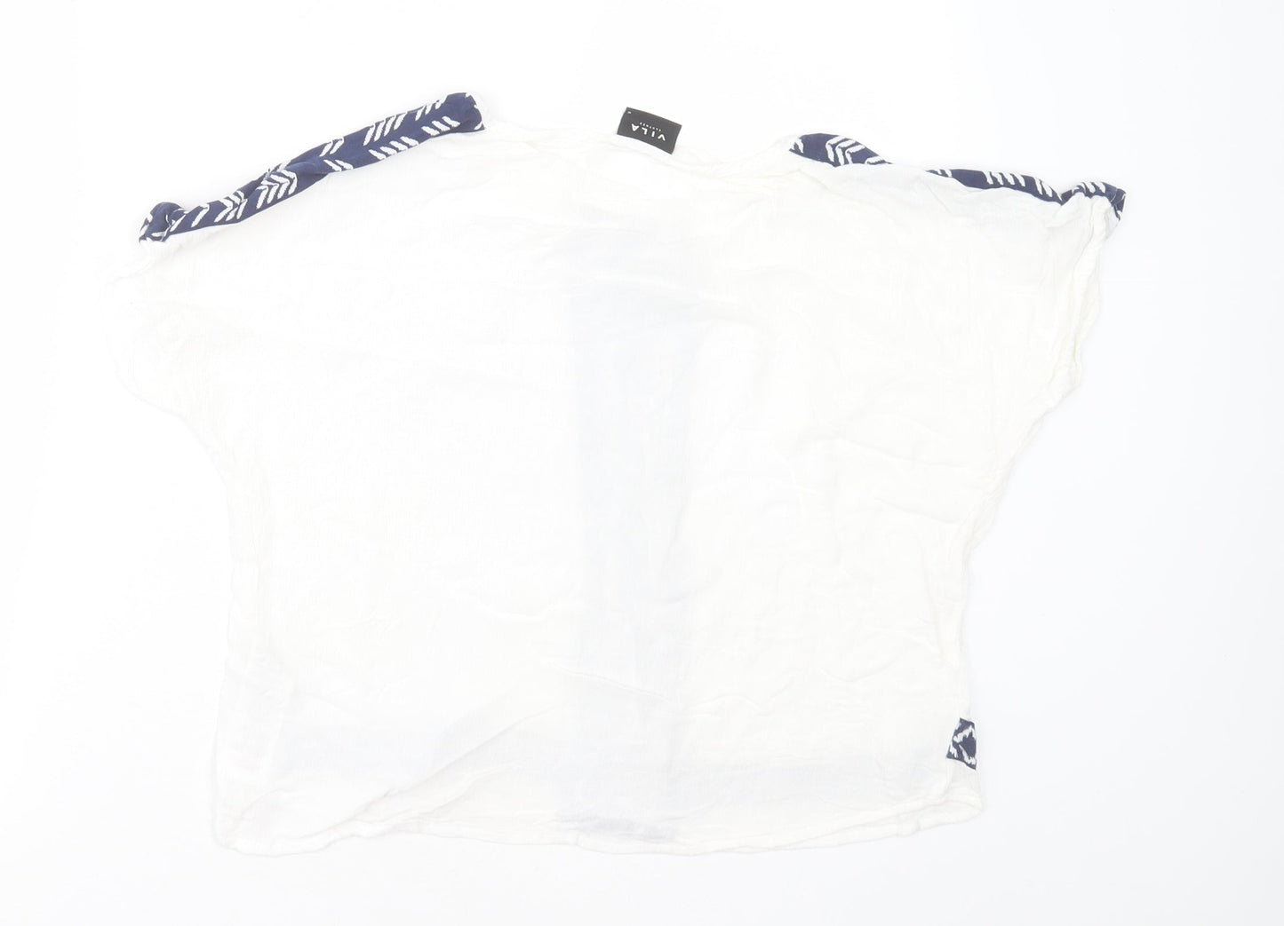 Womens UK Size M VILA White Cropped T-Shirt