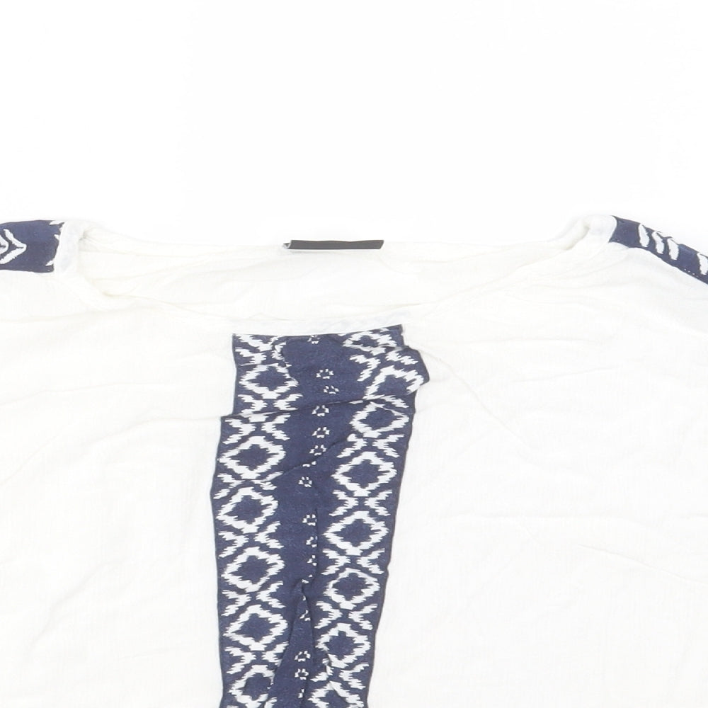 Womens UK Size M VILA White Cropped T-Shirt