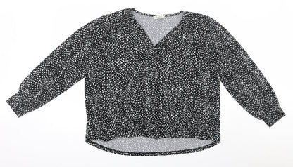 Womens UK Size XL Oasis Black Basic Blouse