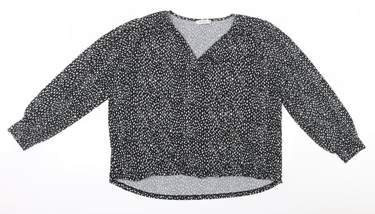 Womens UK Size XL Oasis Black Basic Blouse