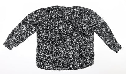 Womens UK Size XL Oasis Black Basic Blouse
