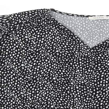 Womens UK Size XL Oasis Black Basic Blouse