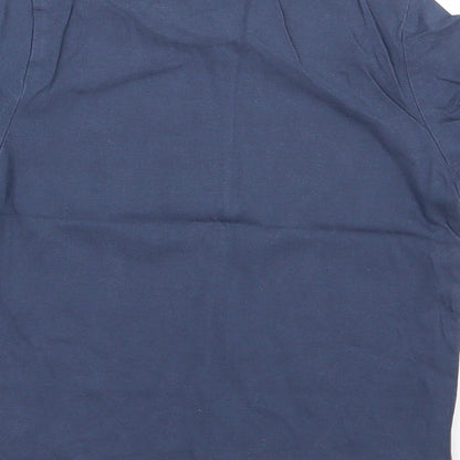 Mothercare Boys Blue  Cotton Jersey T-Shirt Size 3-4 Years Round Neck Pullover