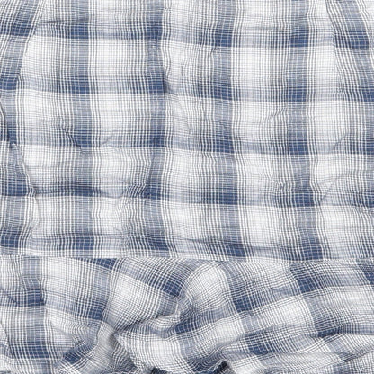 Oasis Womens Blue Geometric Viscose A-Line Skirt Size 10   Zip