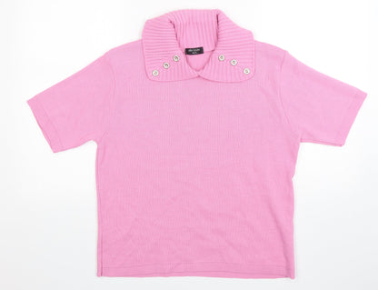 Womens UK Size M Ellie Louise Pink Pullover Jumper