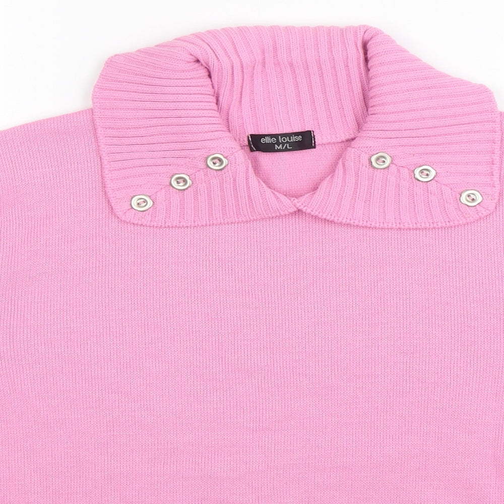 Womens UK Size M Ellie Louise Pink Pullover Jumper