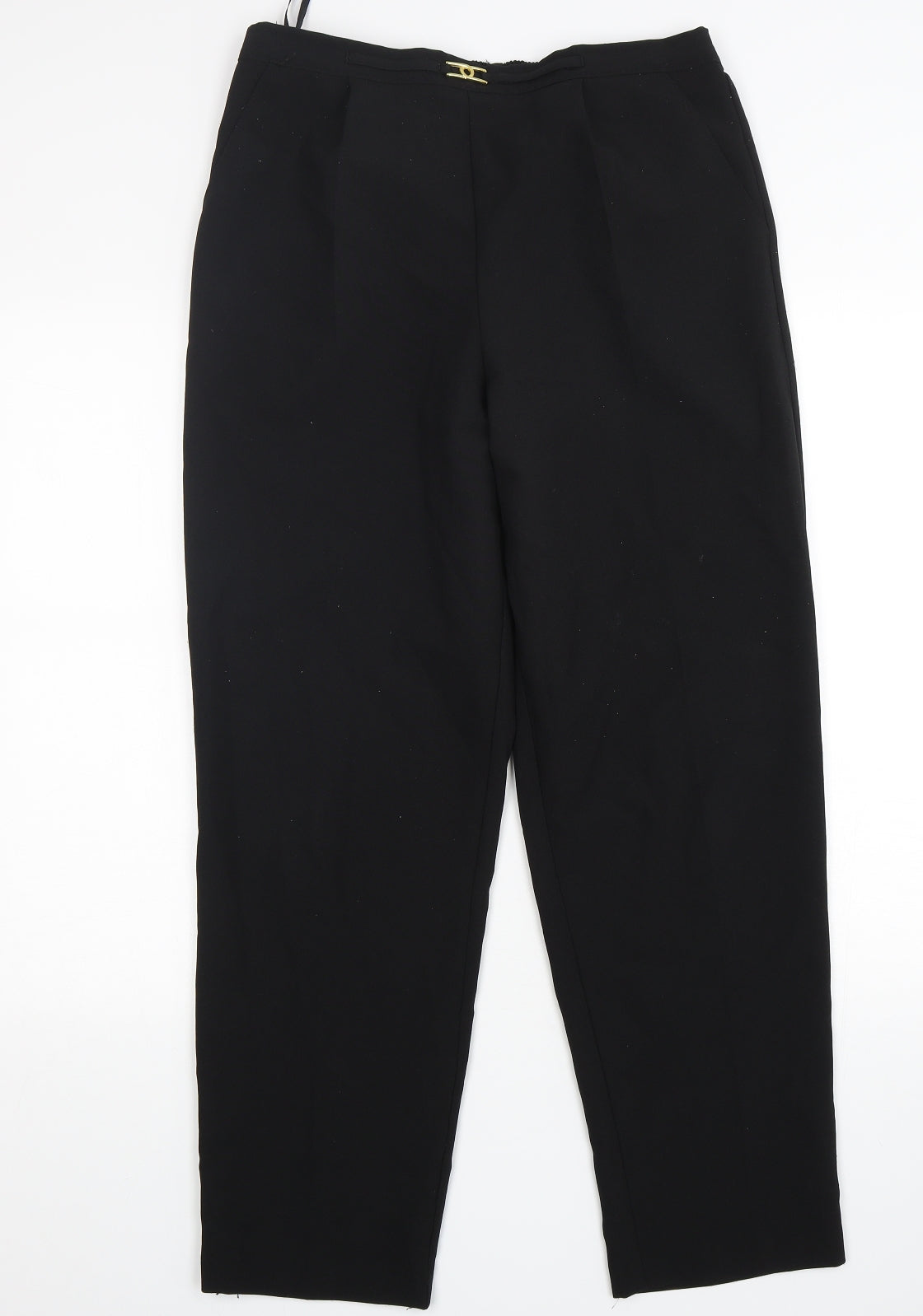 Classics  Womens Black  Polyester Trousers  Size 14 L29 in Regular