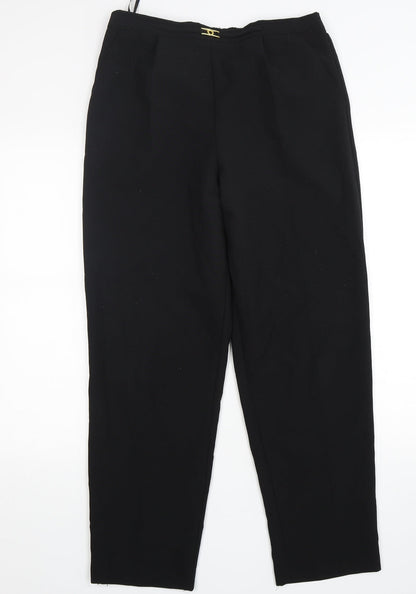 Classics  Womens Black  Polyester Trousers  Size 14 L29 in Regular