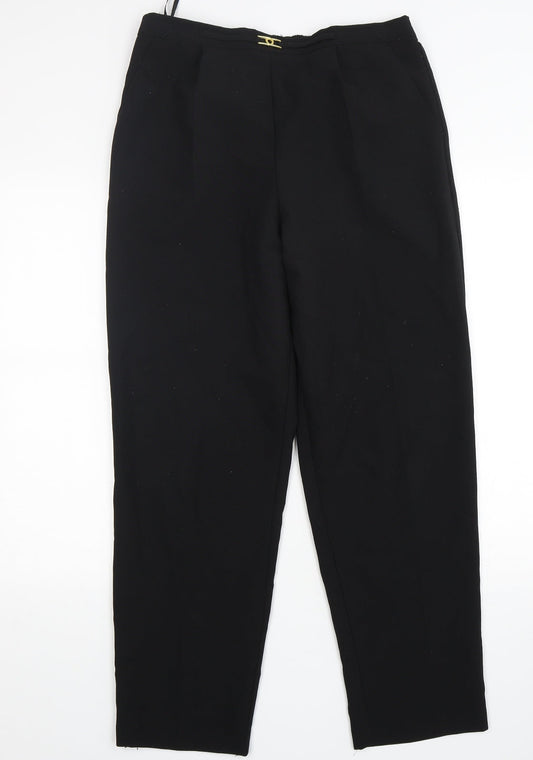 Classics  Womens Black  Polyester Trousers  Size 14 L29 in Regular