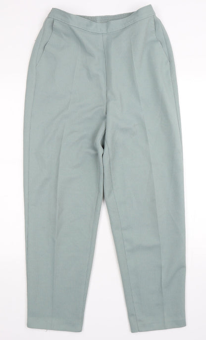 Womens UK Size 14 Slimma Regular Fit  Green Trousers