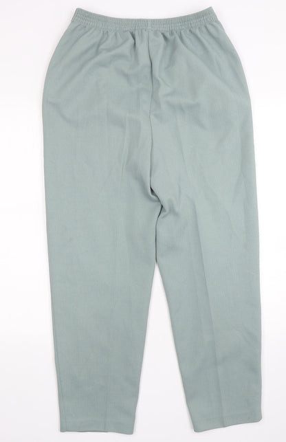 Womens UK Size 14 Slimma Regular Fit  Green Trousers