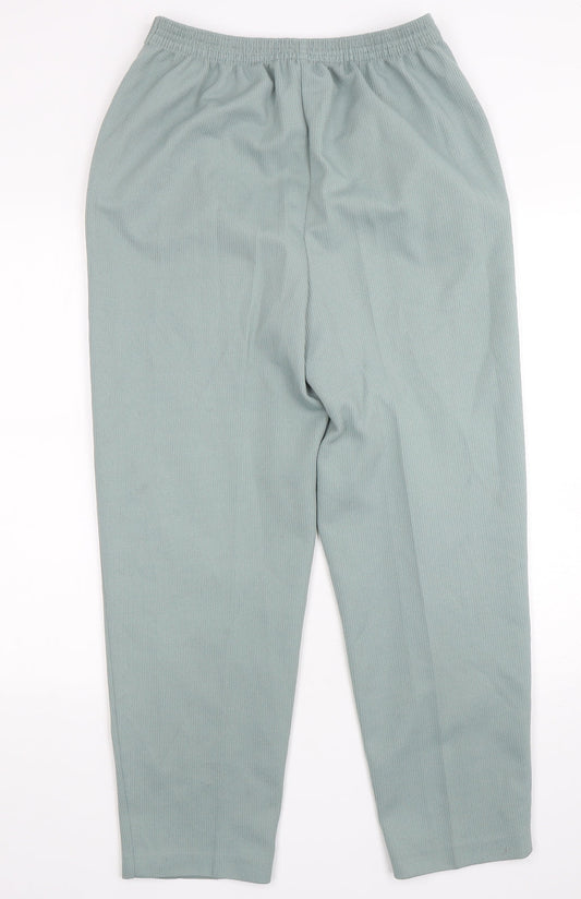 Womens UK Size 14 Slimma Regular Fit  Green Trousers