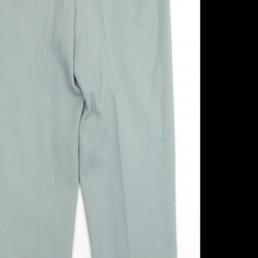 Womens UK Size 14 Slimma Regular Fit  Green Trousers