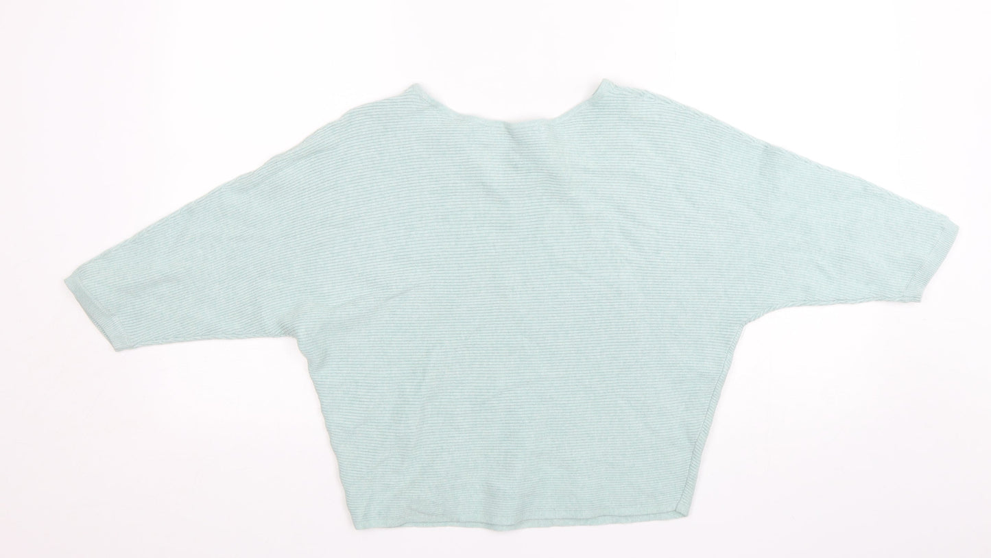 George Womens Green Round Neck  Viscose Pullover Jumper Size S