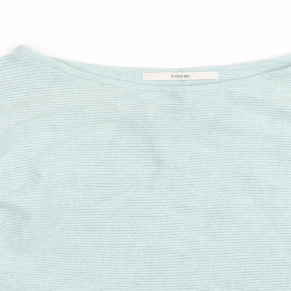 George Womens Green Round Neck  Viscose Pullover Jumper Size S