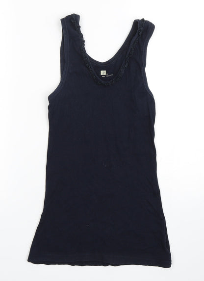 Womens UK Size M Gap Blue Basic Tank