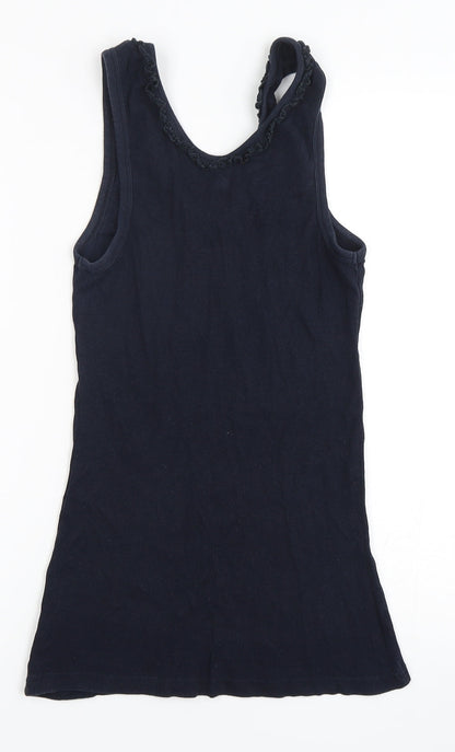 Womens UK Size M Gap Blue Basic Tank