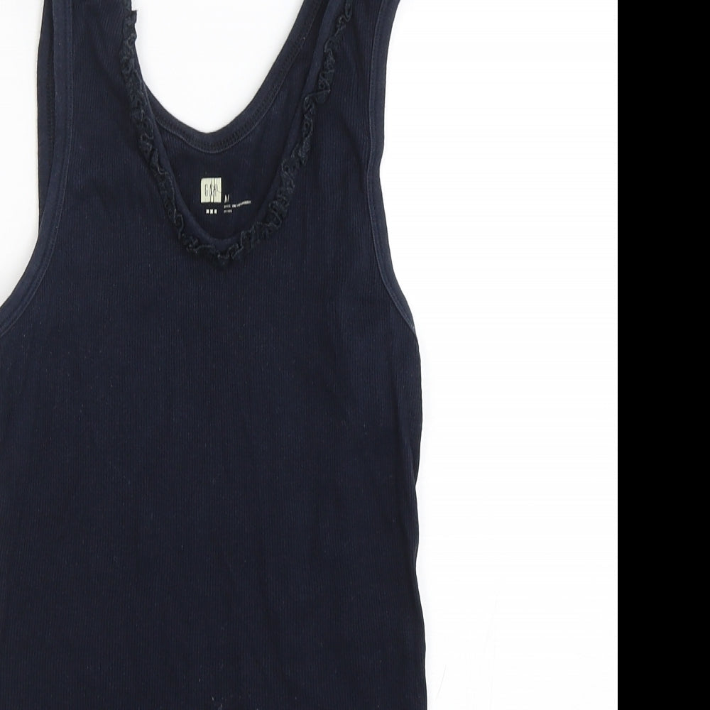 Womens UK Size M Gap Blue Basic Tank