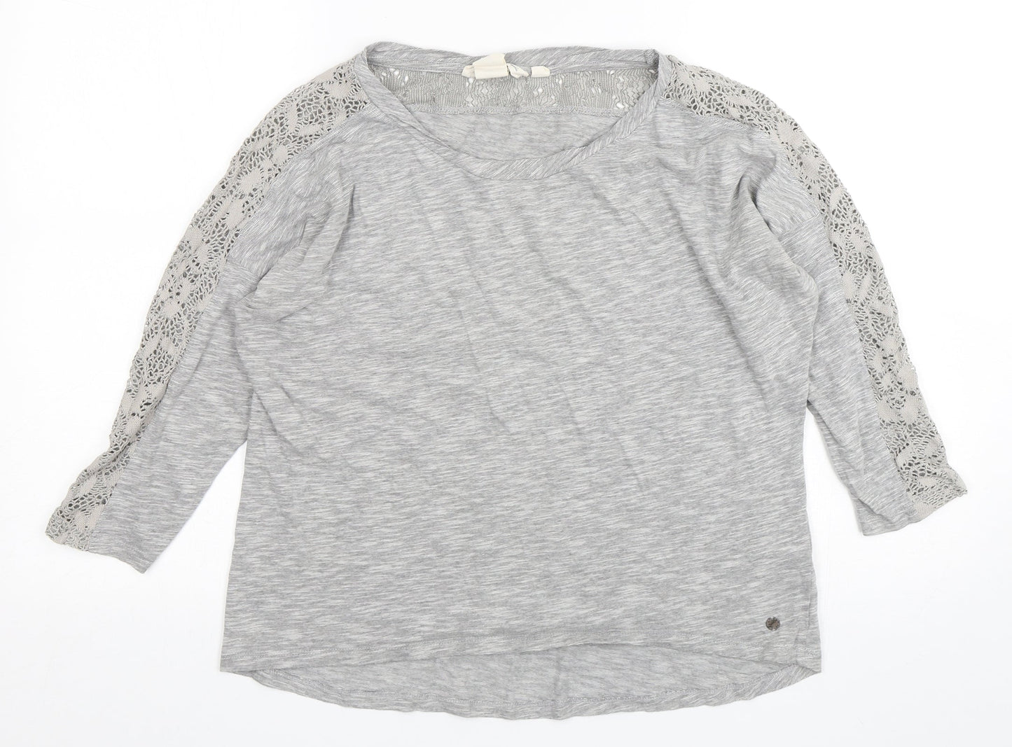 Womens UK Size M H&M Grey Basic T-Shirt