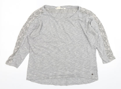 Womens UK Size M H&M Grey Basic T-Shirt