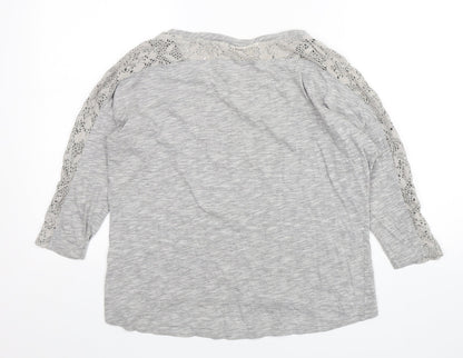 Womens UK Size M H&M Grey Basic T-Shirt