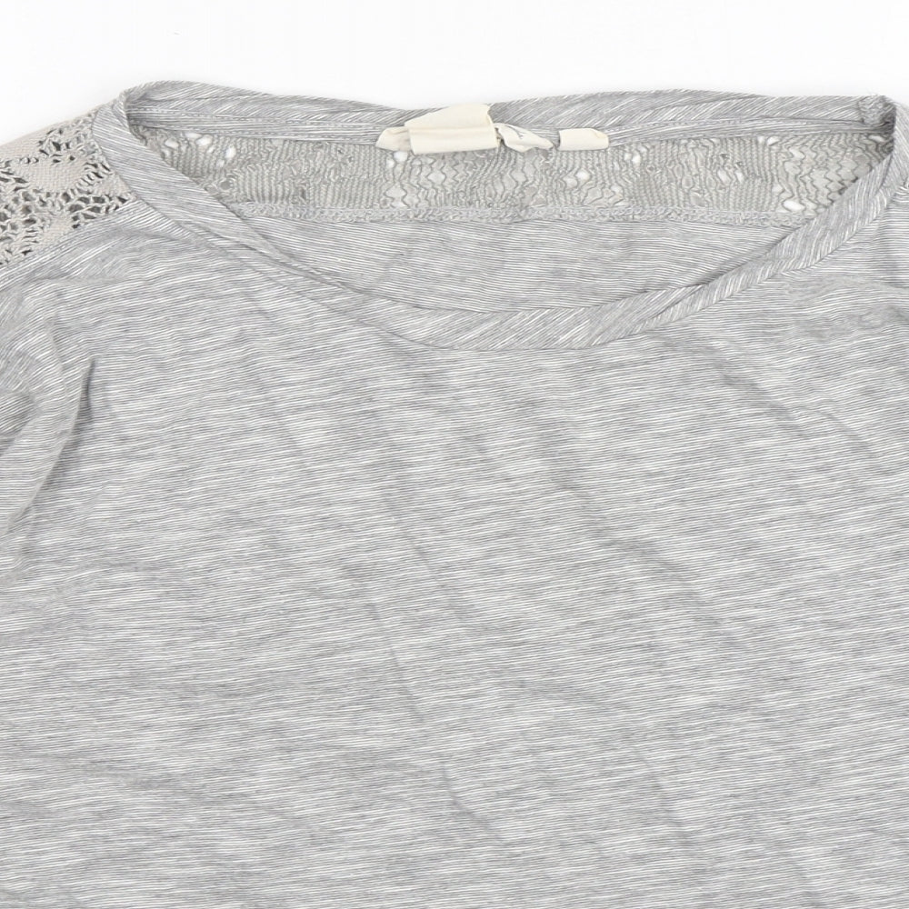Womens UK Size M H&M Grey Basic T-Shirt