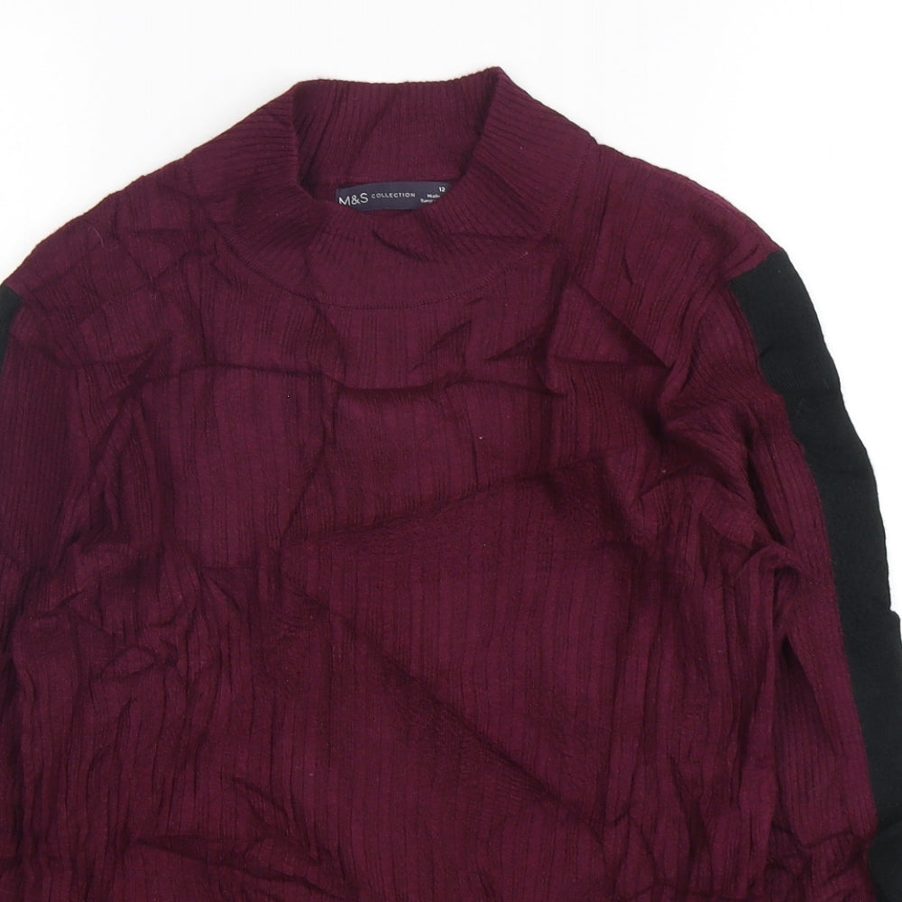 Womens UK Size 12 Marks and Spencer Purple Pullover Jumper
