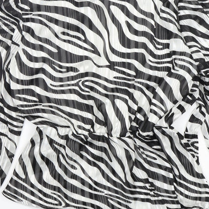 Quiz Womens Multicoloured Animal Print Polyester Basic Blouse Size 8 V-Neck