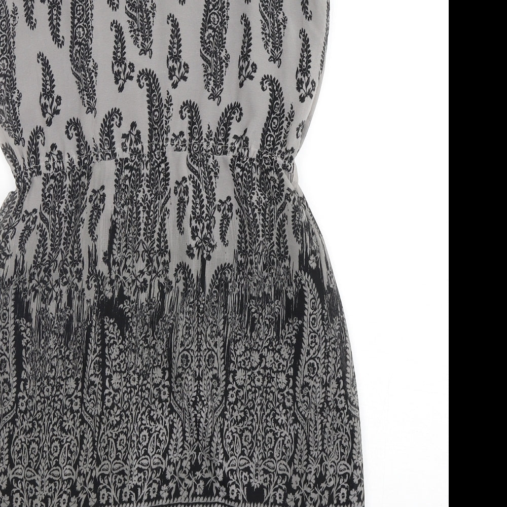 F&F Womens Multicoloured Paisley Polyester Shift  Size 10  Round Neck Pullover