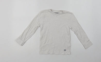 Blue Zoo Boys White  Cotton Basic T-Shirt Size 6-7 Years Crew Neck