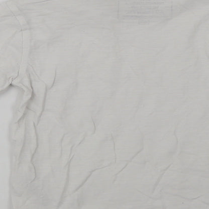 Blue Zoo Boys White  Cotton Basic T-Shirt Size 6-7 Years Crew Neck