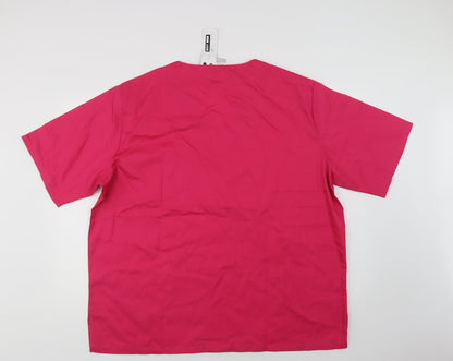 Womens UK Size 3XL Roly Pink Basic Blouse