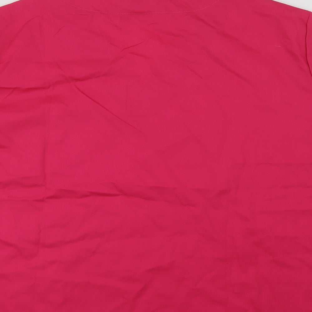 Womens UK Size 3XL Roly Pink Basic Blouse