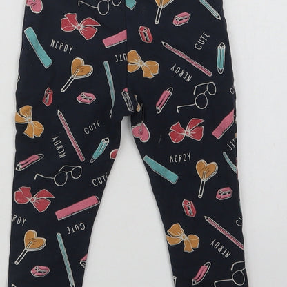 name it Baby Blue Geometric Cotton Jogger Leggings Size 12-18 Months   - Nerdy