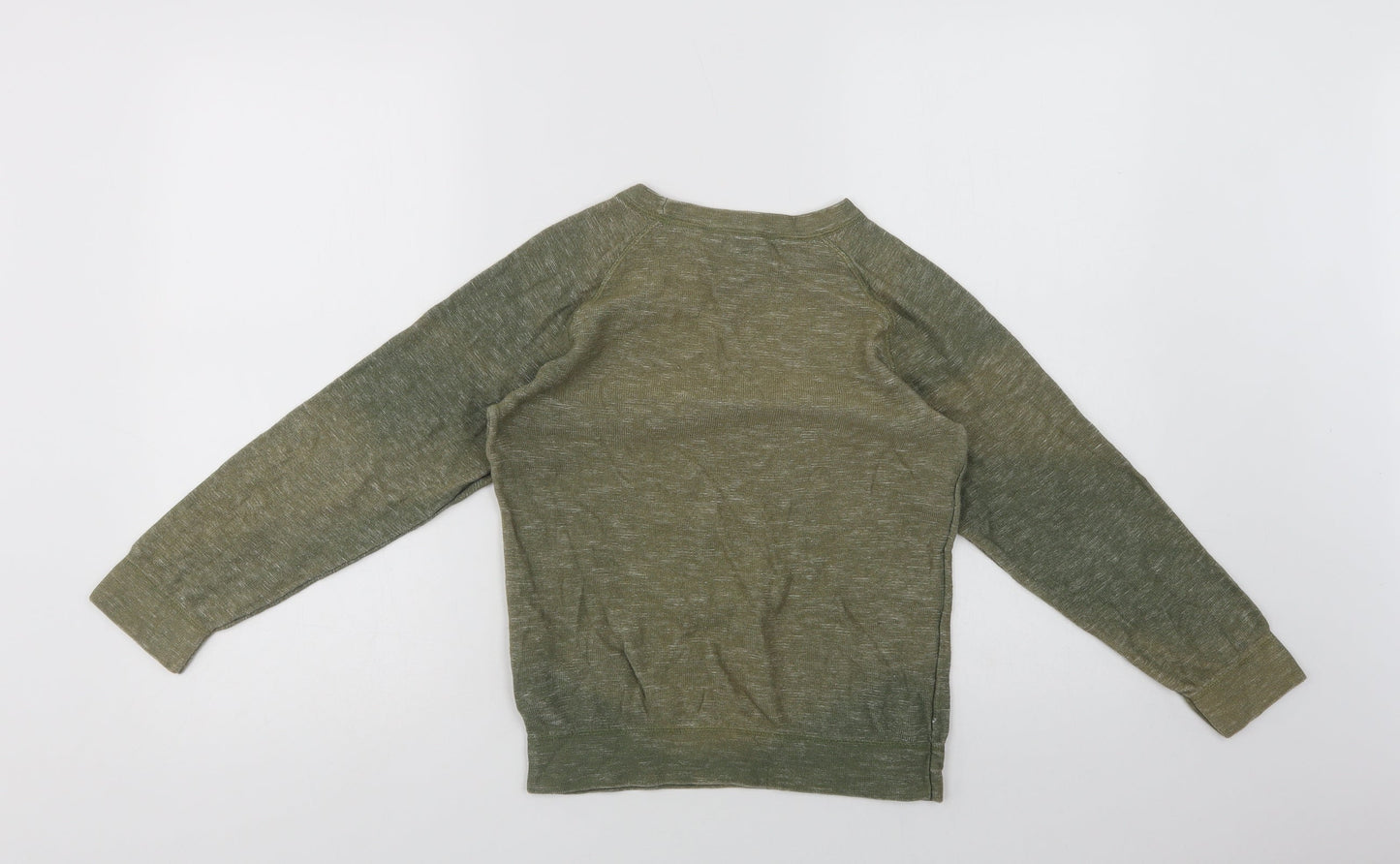H&M Girls Green Batik Cotton Pullover Sweatshirt Size 9-10 Years